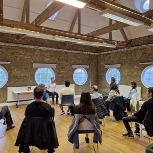 A meditation class taking place at our Angel, N1 venue