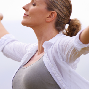 2026-03-07 Busty woman looking upwards, Conflict to Calm HDR_DL Flyer
